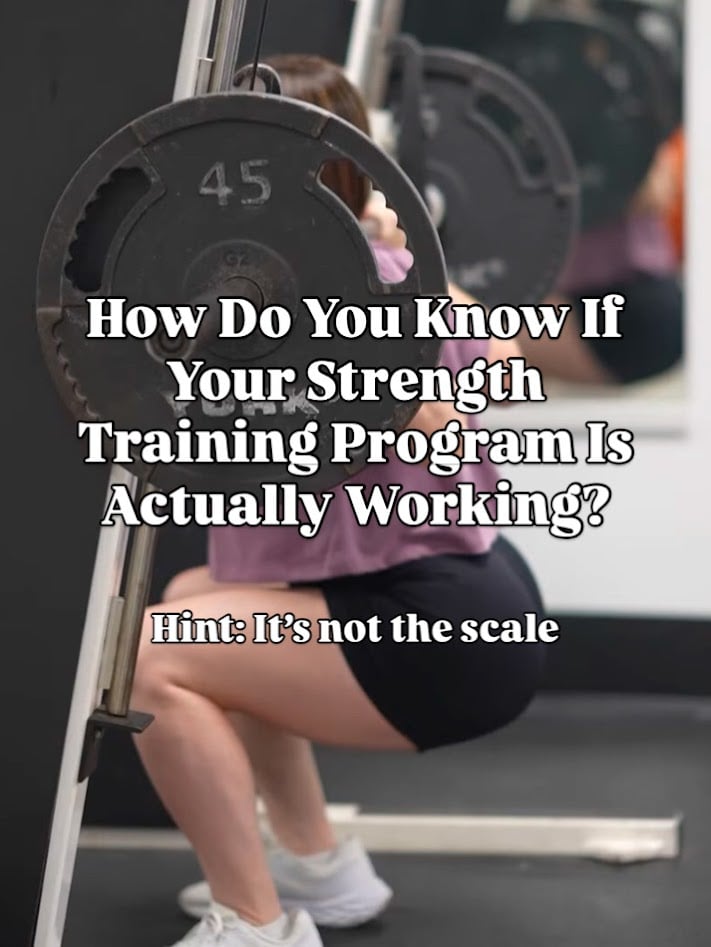 Jennifer Schulze strength training in the gym while working on progressive strength and proper exercise technique.