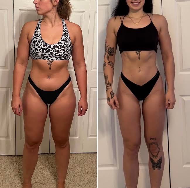 Before and After Image of Online Client 